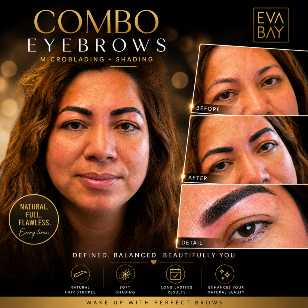Combo Eyebrows San Jose & Beverly Hills | Microblading + Shading PMU