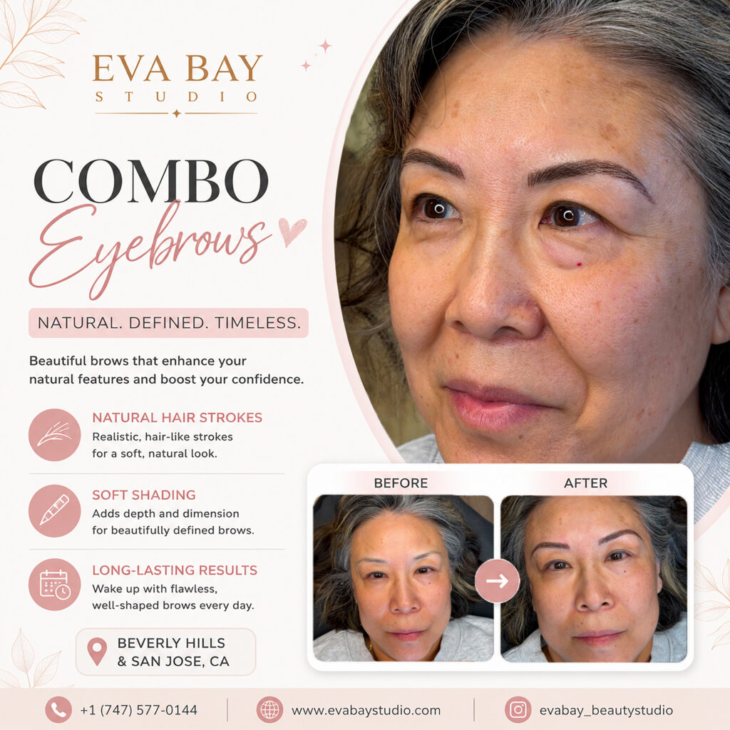 Combo Eyebrows | A Client at Eva Bay Studio