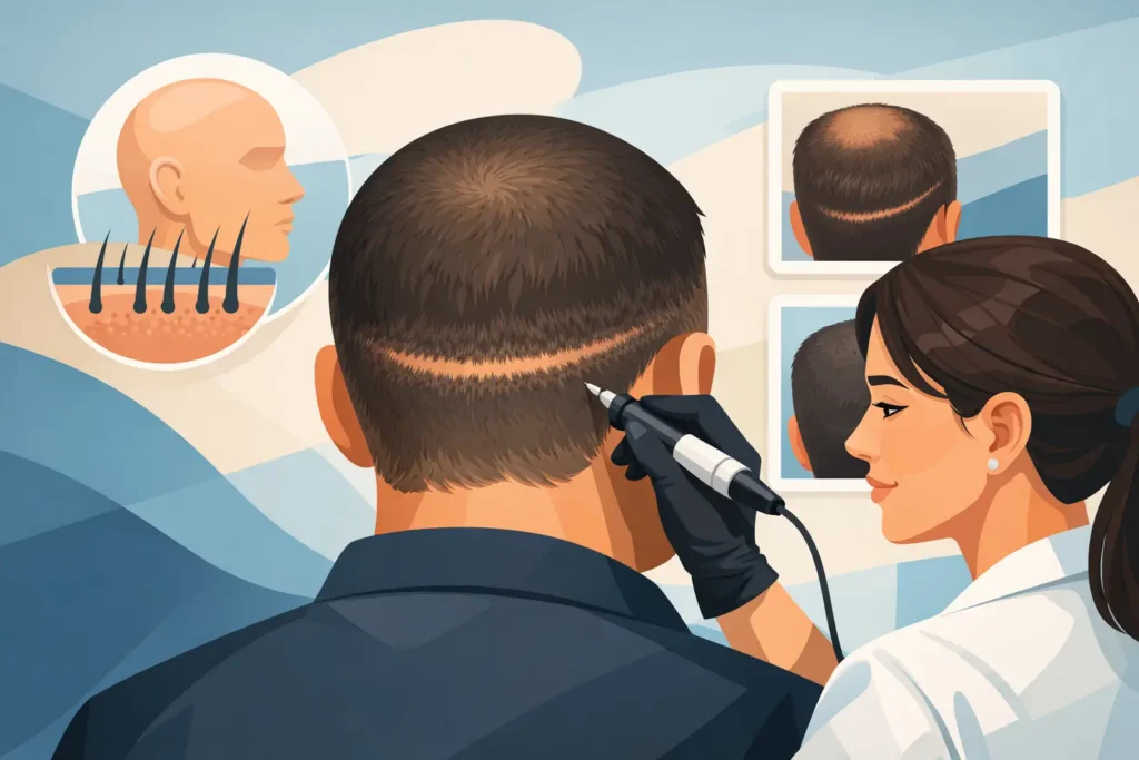 Scalp Micropigmentation for Hair Transplant Scars
