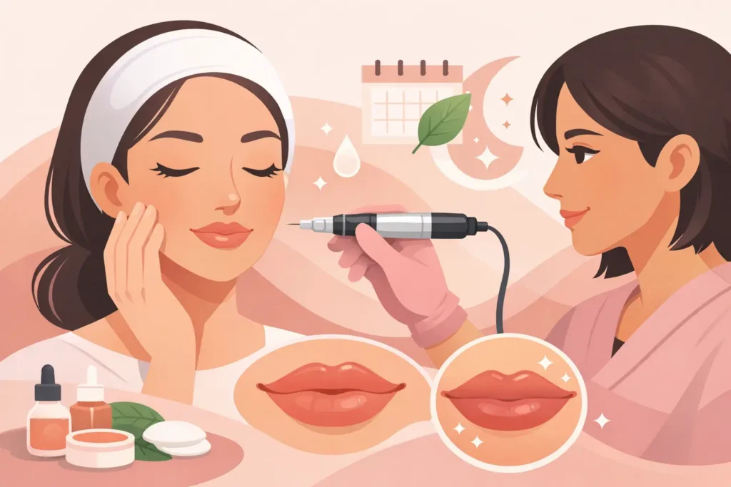Lip Blushing Preparation for Beautiful Healing