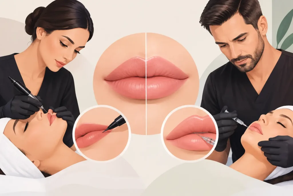 Lip Blushing Versus Lip Filler for Natural Results