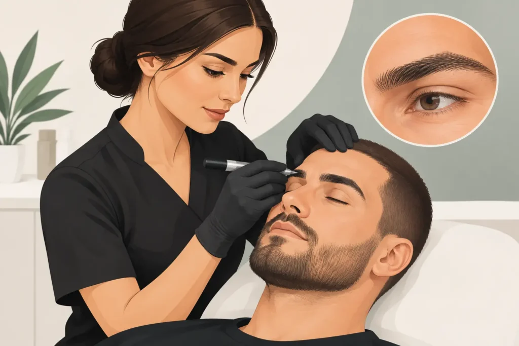 Man Eyebrows Tattoo: Natural, Lasting Definition